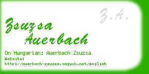zsuzsa auerbach business card